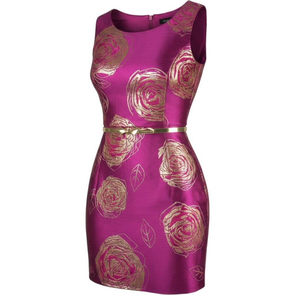 NEW The Children's Place Dress Girls 10 Pink Gold Rose Floral Belt Holiday Party
